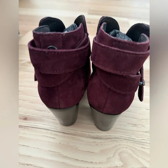 Rag & Bone wine suede ankle HARROW BOOT celebrity favorite size 6.5 - Picture 13 of 15